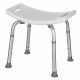 Rectangular shower stool with height adjustment Rectangular shower stool with height adjustment