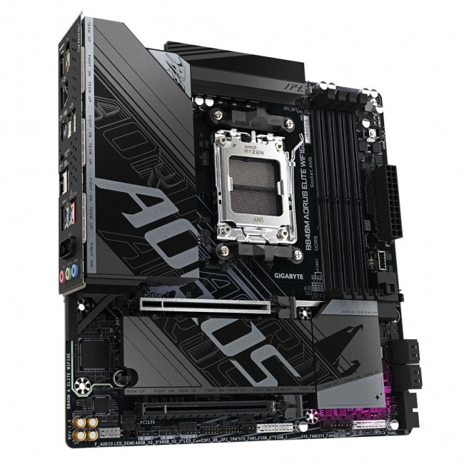 GIGABYTE B840M AORUS ELITE WIFI6E Motherboard - AMD Ryzen 9000 CPUs, 10+2+2 Phases VRM, up to 8200MHz DDR5(O.C), 2xPCIe 4.0 M.2, Wi-Fi 6E, 2.5GbE LAN, USB 3.2 Gen 2 GIGABYTE B840M AORUS ELITE WIFI6E Motherboard - AMD Ryzen 9000 CPUs, 10+2+2 Phases VRM, up to 8200MHz DDR5(O.C), 2xPCIe 4.0 M.2, Wi-Fi 6E, 2.5GbE LAN, USB 3.2 Gen 2