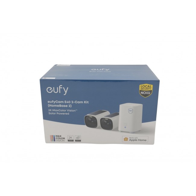 Eufy eufyCam E40 2-Cam Kit + HomeBase S280 Bullet IP security camera Outdoor 2688 x 1520 pixels Wall Eufy eufyCam E40 2-Cam Kit + HomeBase S280 Bullet IP security camera Outdoor 2688 x 1520 pixels Wall