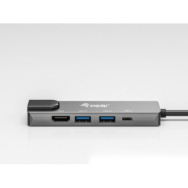 Equip USB-C 5 in1 Multifunction Adapter, HDMI, Gigabit LAN, USB 3.2 GEN1, 100W USB PD