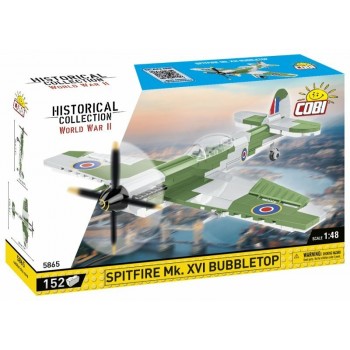 COBI 5865 Historical Collection WWII Spitfire Mk. XVI Bubbletop - British Fighter Aircraft 152 Pieces