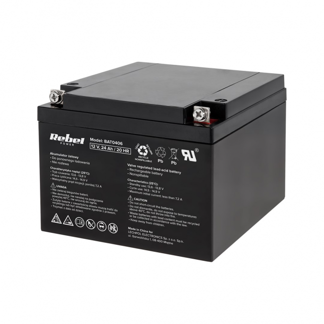 Rebel Gel Battery 12V 24Ah Rebel Gel Battery 12V 24Ah