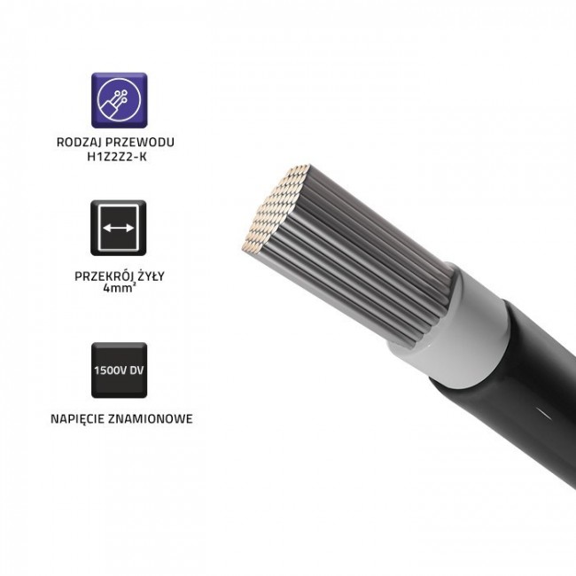 Qoltec 53851 Photovoltaic solar cable | 4mm | 100m | black Qoltec 53851 Photovoltaic solar cable | 4mm | 100m | black