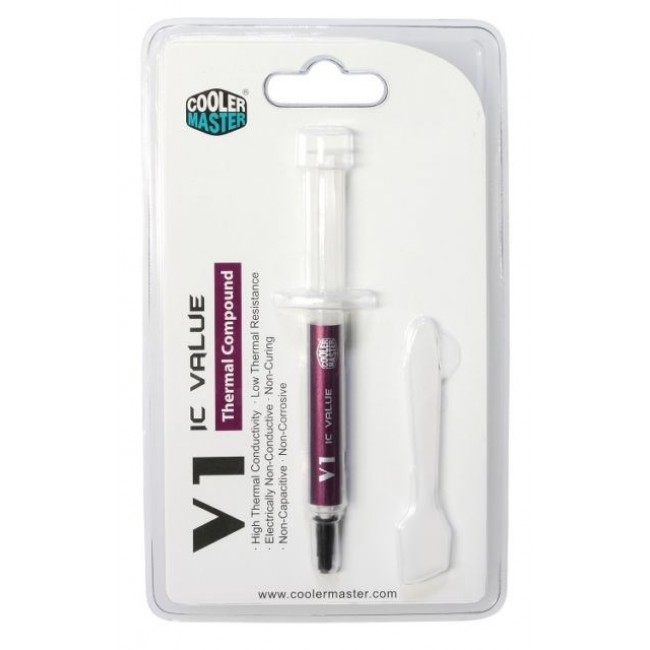 Cooler Master IC Value V1 heat sink compound 1.85 W/m K 8 g Cooler Master IC Value V1 heat sink compound 1.85 W/m K 8 g