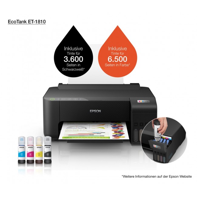 Epson ET-1810 color inkjet printer Epson ET-1810 color inkjet printer
