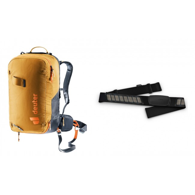 Deuter Alproof Lite 20 SL backpack - cinnamon/black + Garmin HRM Dual sensor