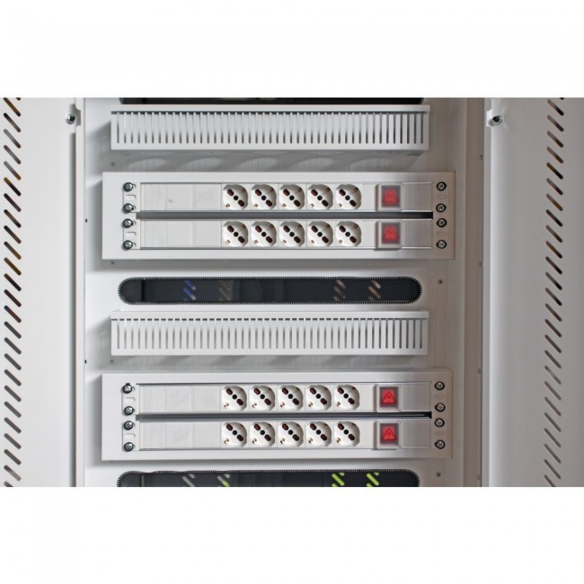 Techly Ventilated Charging Station Trolley 30 Notebook or Smartphone Black/Grey