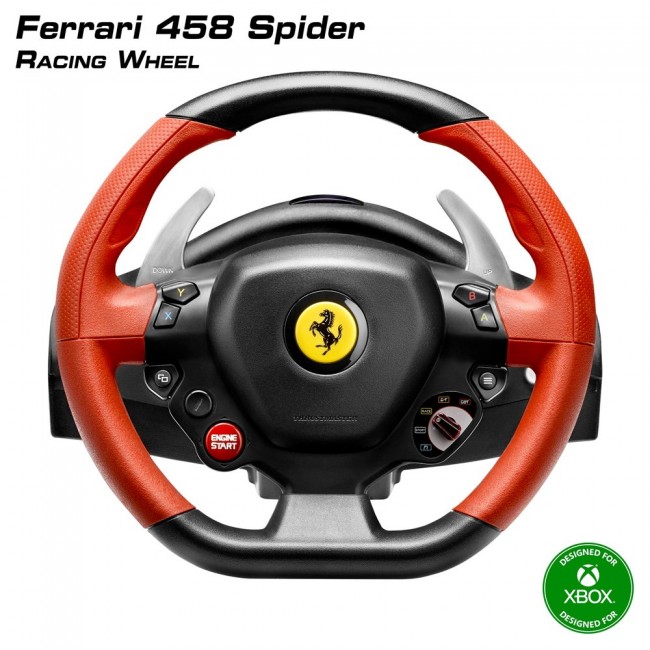 Thrustmaster | Steering Wheel Ferrari 458 Spider Racing Wheel | Black/Red Thrustmaster | Steering Wheel Ferrari 458 Spider Racing Wheel | Black/Red