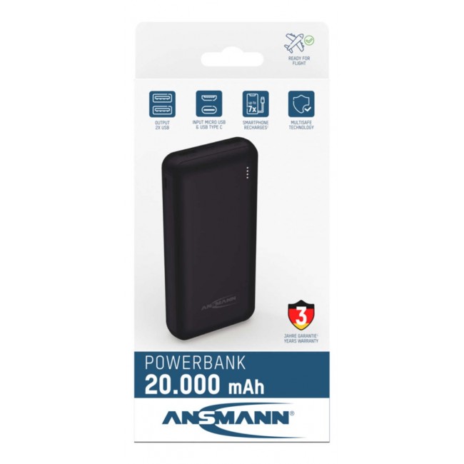 Ansmann PB212 Lithium Polymer (LiPo) 20000 mAh Black