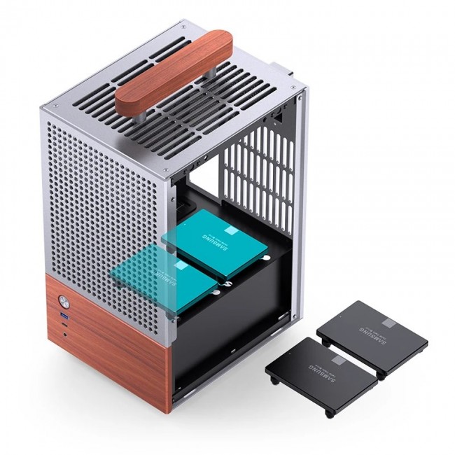 Jonsbo T6 PC Case, Mini-Tower, Mini-ITX, Glass, Wo
