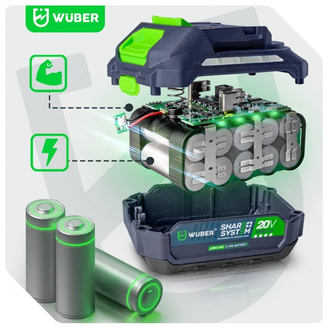 Brushless impact wrench 20 V W04604 WUBER