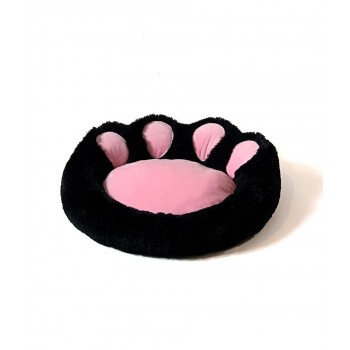 GO GIFT Dog and cat bed XL - black-pink - 75x75 cm