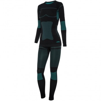 Women's thermoactive underwear Viking Ilsa black-green 500-15-1977-70 Set L