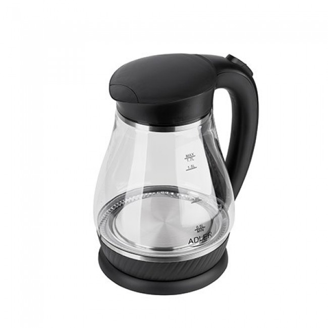 Adler AD 1274 B electric kettle 1.7 L 2200 W Black, Transparent Adler AD 1274 B electric kettle 1.7 L 2200 W Black, Transparent