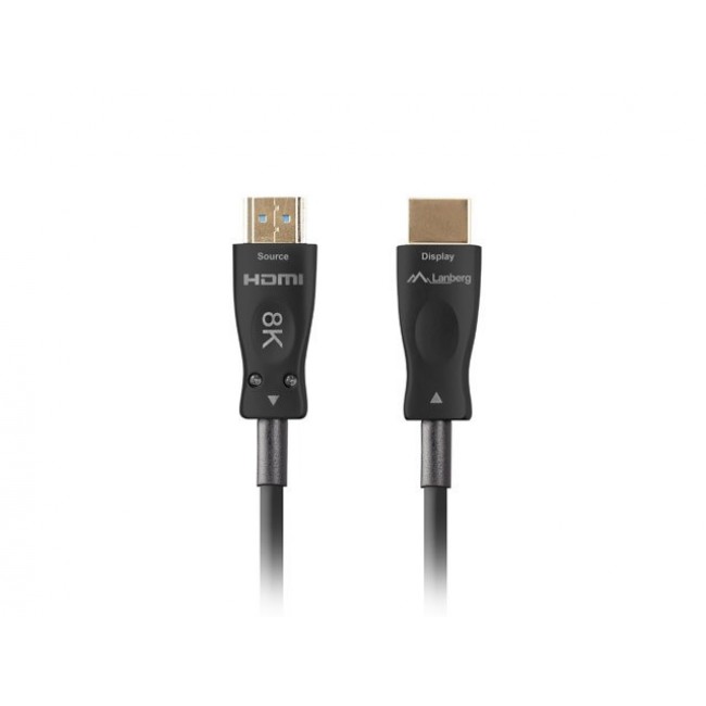 HDMI CABLE M/M V2.1 80M 8K BLACK OPTICAL AOC LANBERG HDMI CABLE M/M V2.1 80M 8K BLACK OPTICAL AOC LANBERG