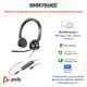 Wired Headset POLY Blackwire 3325 Stereo Microsoft Teams Certified USB-C Headset with 3.5mm Plug and USB-C/A Adapter