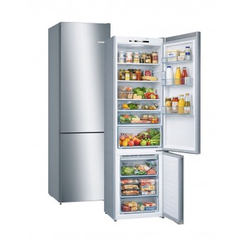Bosch Serie 4 KGN39VIEB Fridge-Freezer Freestanding 368 L E Stainless Steel