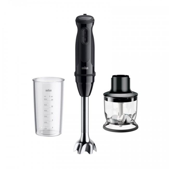 Braun MultiQuick 3 MQ30201M 0.6 L Immersion blender 900 W Black, Satin steel
