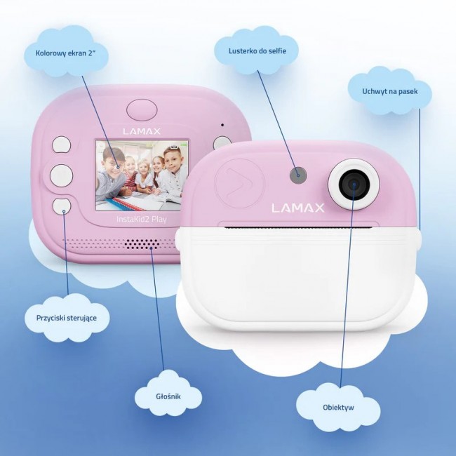 Kids camera LAMAX InstaKid2 Play, pink