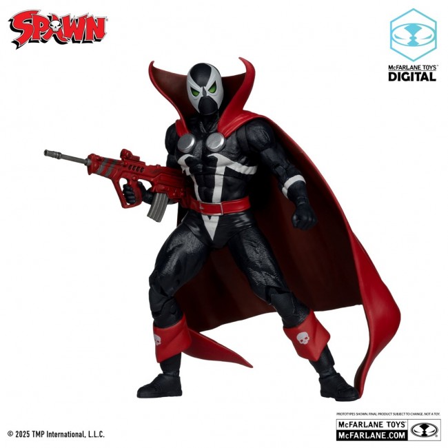 McFarlane Toys Spawn 77 (Black and Red) Comic and Digital Collectible Red Platinum Edition