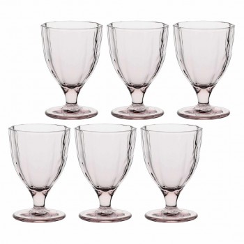 Set of 6 Amami glasses - Light pink, 300 ml