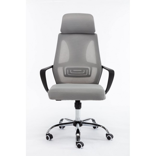 Topeshop FOTEL NIGEL SZARY office/computer chair Padded seat Mesh backrest