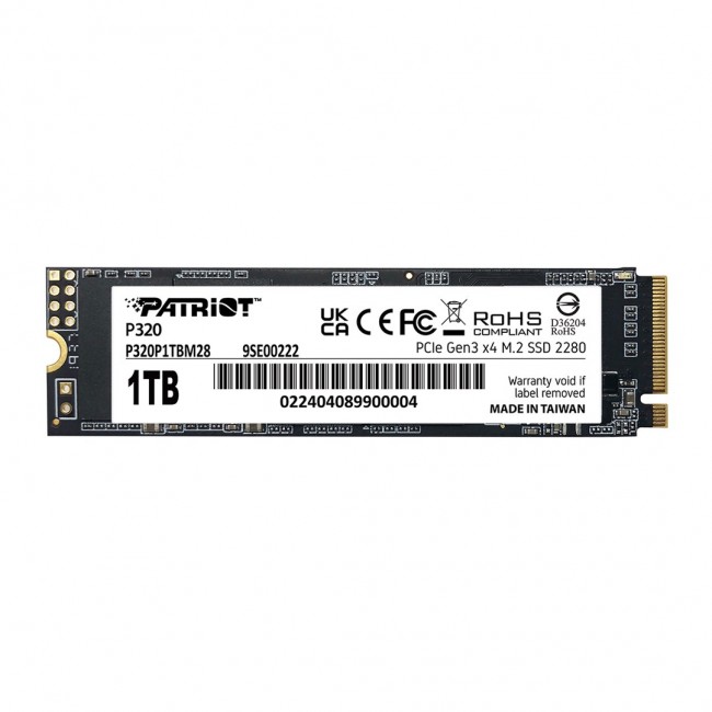 SSD PATRIOT VIPER P320 M.2 PCI-Ex4 NVMe 1TB 3GB/S (P320P1TBM28) SSD PATRIOT VIPER P320 M.2 PCI-Ex4 NVMe 1TB 3GB/S (P320P1TBM28)