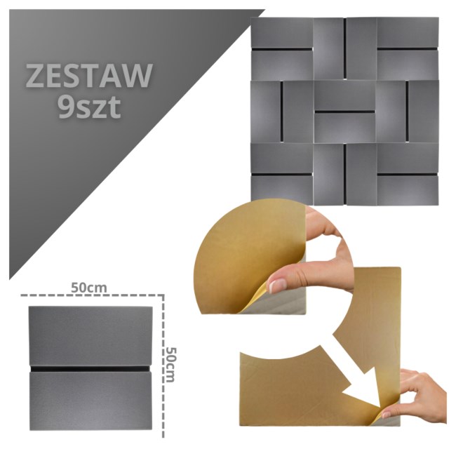 DNA AM6 GY acoustic panel set of 9 pcs. grey DNA AM6 GY acoustic panel set of 9 pcs. grey