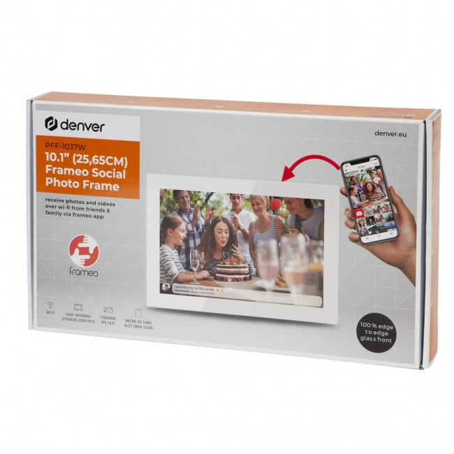 Denver PFF-1037W digital photo frame White 25.6 cm (10.1 Denver PFF-1037W digital photo frame White 25.6 cm (10.1