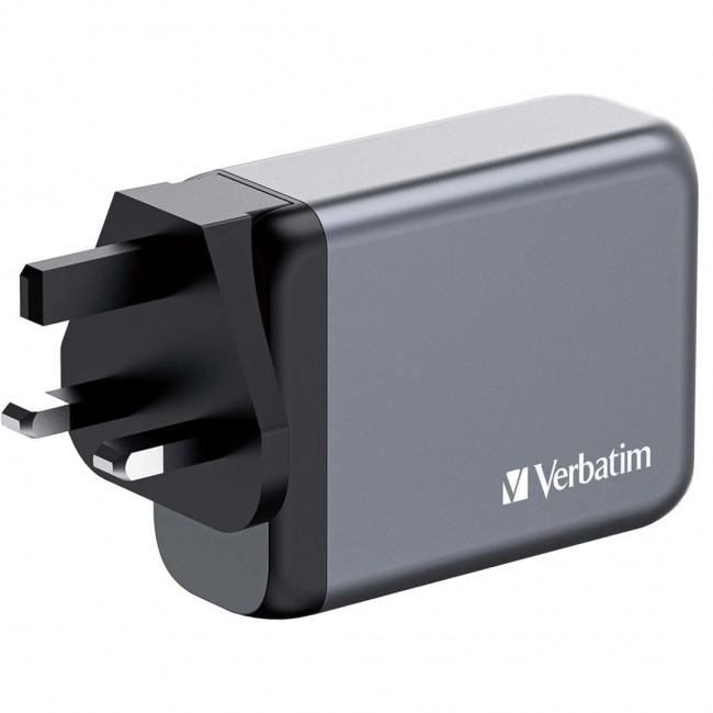 Verbatim GNC-100 GaN Charger 4 Port 100W USB A/C (EU/UK/US)