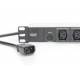 Digitus aluminum outlet strip, 10 outlets, 2 m supply IEC C14 plug