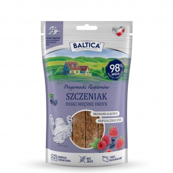 BALTICA Przysmaki Region w Puppy Mono Meat Strips Turkey dog treat 90 g
