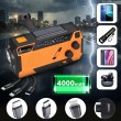 Extralink RADIO AWARYJNE SOLARNE Z KORBKA DYNAMO POWERBANK 4000MAH Z LATARKA SOS SR-4000 Portable Analog Black, Orange