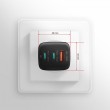 AXAGON ACU-DPQ65 Charger, 2x USB-C, 1x USB-A, PD3.0/QC4+/PPS, 65W - black