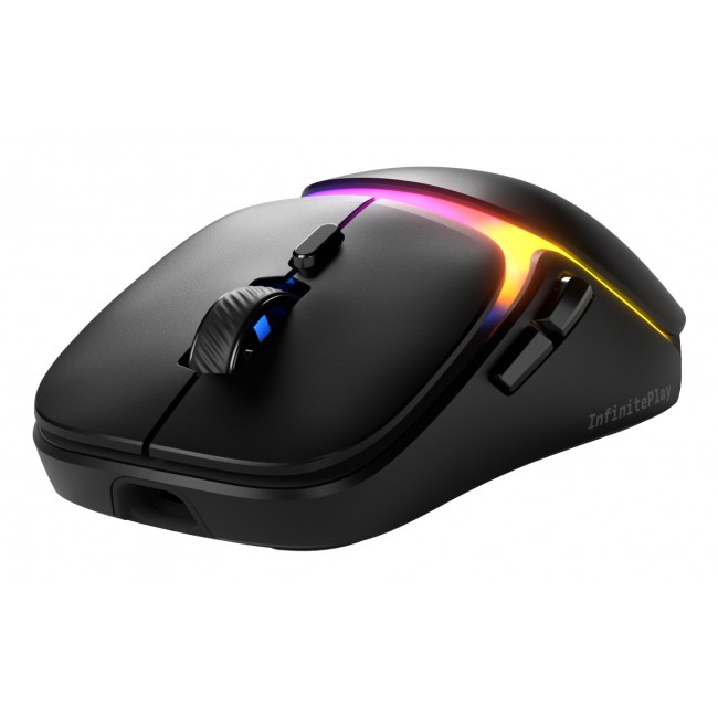 Glorious Gaming Model O3 Wireless Gaming Mouse - InfinitePlay Swappable Battery System, 8k Polling, 130M Click Optical Switches, Ultralight 66g, 30K DPI Optical Sensor, RGB - Black