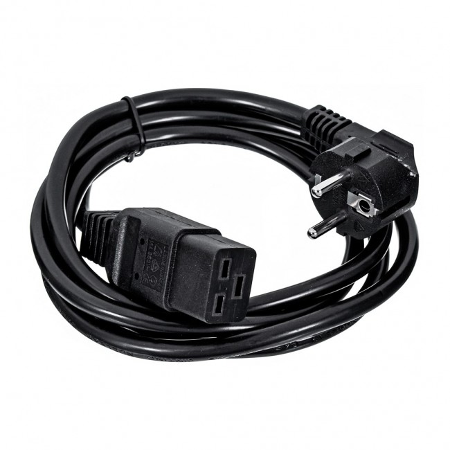 Gembird Type F/C19 1.8m Black Power plug type F C19 coupler