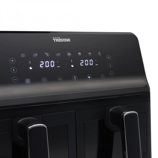 Tristar FR-9040 fryer Double 8 L Stand-alone 2700 W Hot air fryer Black Tristar FR-9040 fryer Double 8 L Stand-alone 2700 W Hot air fryer Black