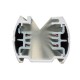 Rail V-TAC VT-6129 busbar, trunking 3F 1 m + power connector and plug (SKU 9945) White Rail V-TAC VT-6129 busbar, trunking 3F 1 m + power connector and plug (SKU 9945) White
