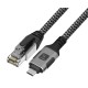 Techly ICOC U3C-RJ45-010 networking cable Silver, Black 1 m Cat6 F/UTP (FTP)