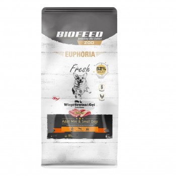 BIOFEED Euphoria Fresh Adult Mini & Small Pork with goose - dry dog food - 8kg