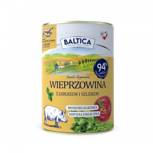 BALTICA Smaki region w Pork with apple - wet dog food - 400g