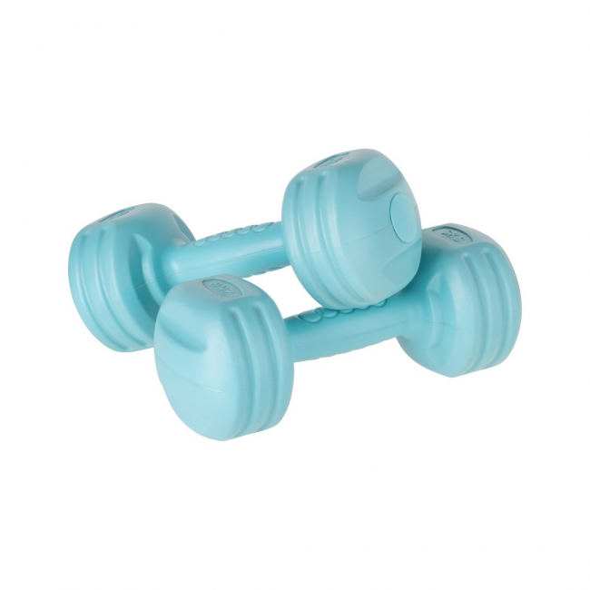 REBEL ACTIVE Bitumen dumbbell set 20kg (2x1kg + 2x2kg + 2x3kg + 2x4kg)