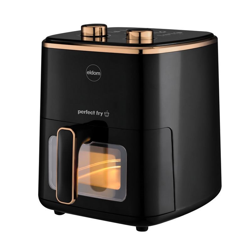 ELDOM FRITTA fat-free fryer capacity 5.0 l adjustable temp. clock 1500 W Single 5 L Stand-alone Hot air fryer Black