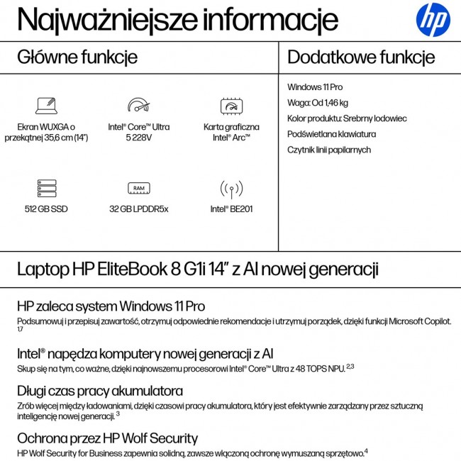 Notebook HP EliteBook 8 G1i 14 14