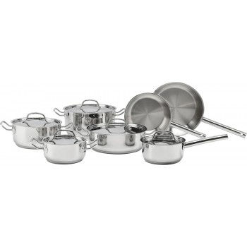 ELLE Home Stainless Steel Cookware Set ECCS200412A, 12 Pieces