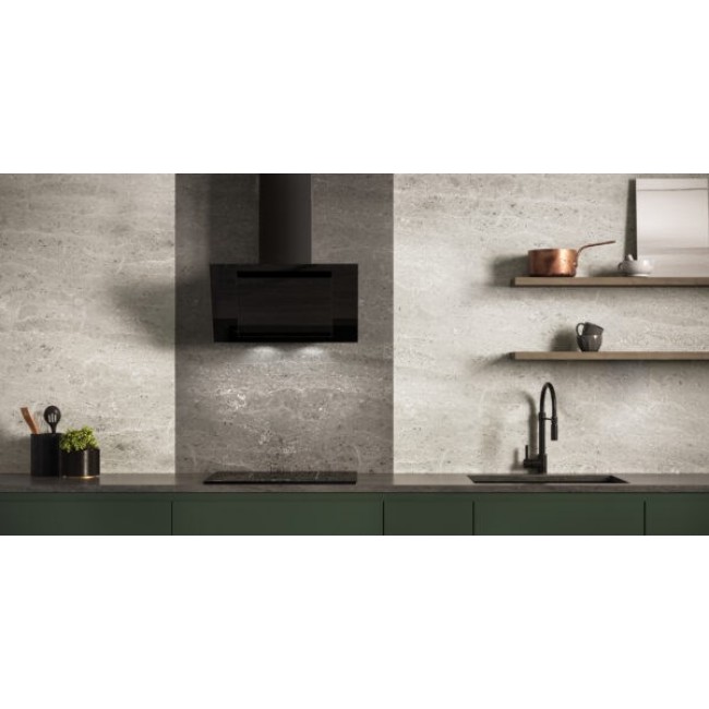 Vertical Eco Duo Glass Wall-mounted chimney hood Black Vertical Eco Duo Glass Wall-mounted chimney hood Black