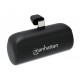 Manhattan Power Bank with integrated USB-C plug, 5000 mAh, Up to 20W output, Kickstand for Use as Charging Phone Holder, Black, One Year Warranty