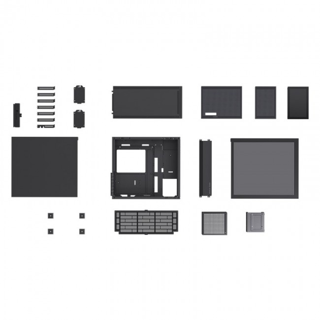 Jonsbo D41 MESH Screen ATX Case, Tempered Glass - black