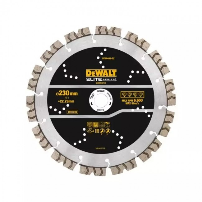 DeWALT DT20462-QZ diamond blade 23 cm Segmented rim diamond blade DeWALT DT20462-QZ diamond blade 23 cm Segmented rim diamond blade
