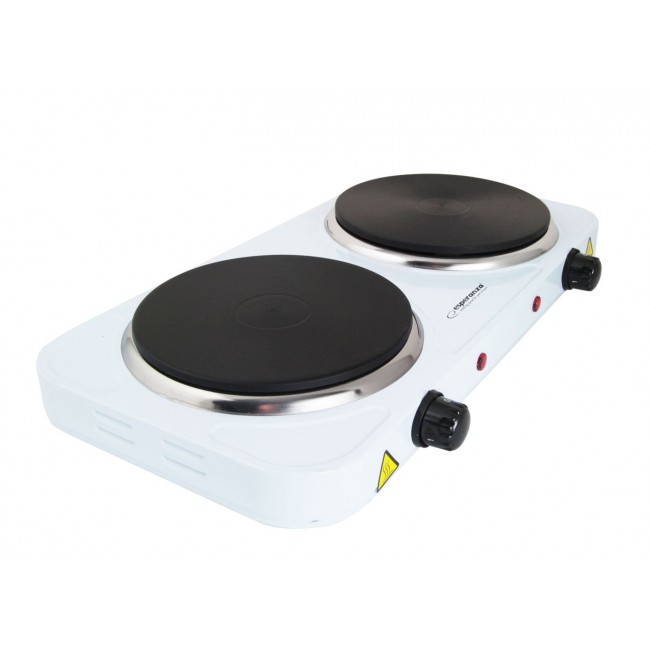 Esperanza EKH010W Adjustable electric cooker, 2 heating fields, white